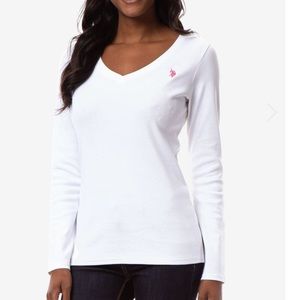 U.S. Pollo Assn. Long Sleeve V-Neck T-Shirt